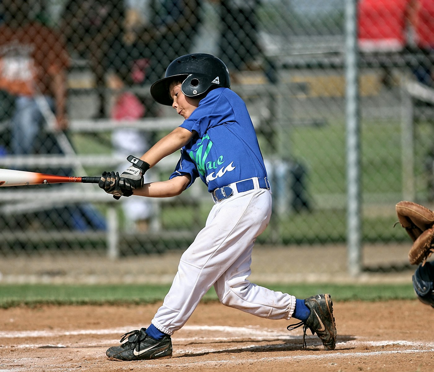 Player driving through a high-intensity swing