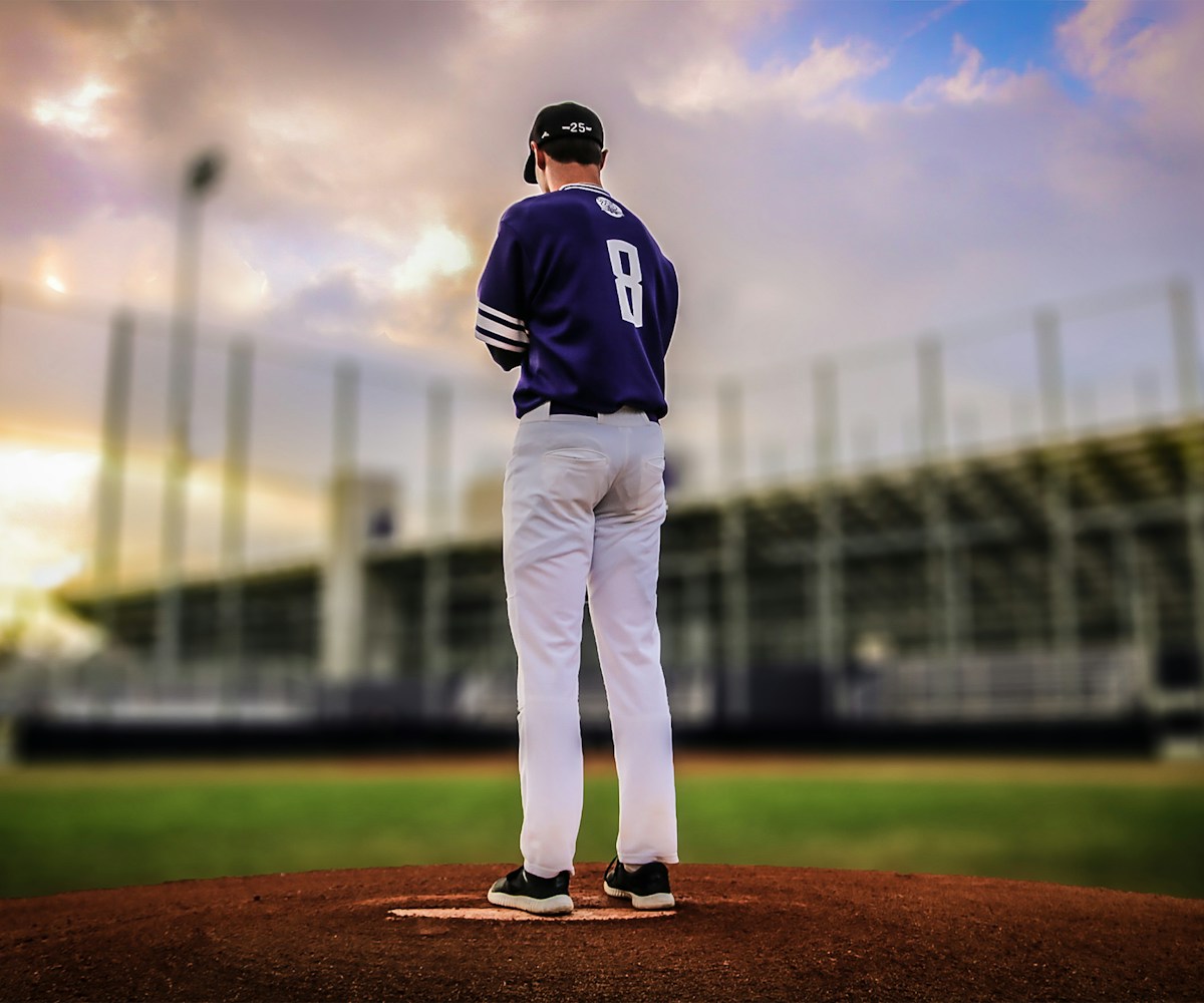 Team practice on a baseball field